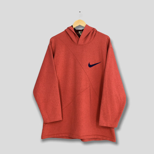 Nike Swoosh Hoodie Sweatshirt Red Medium