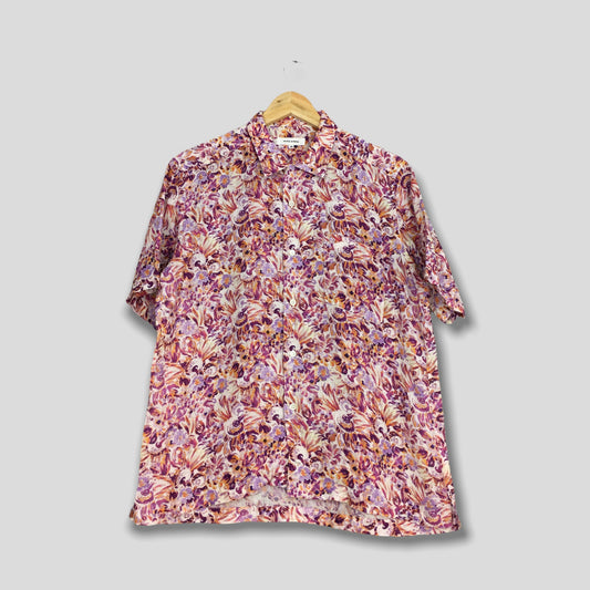 Mila Schon Hawaiian Aloha Tropical Cotton Shirt