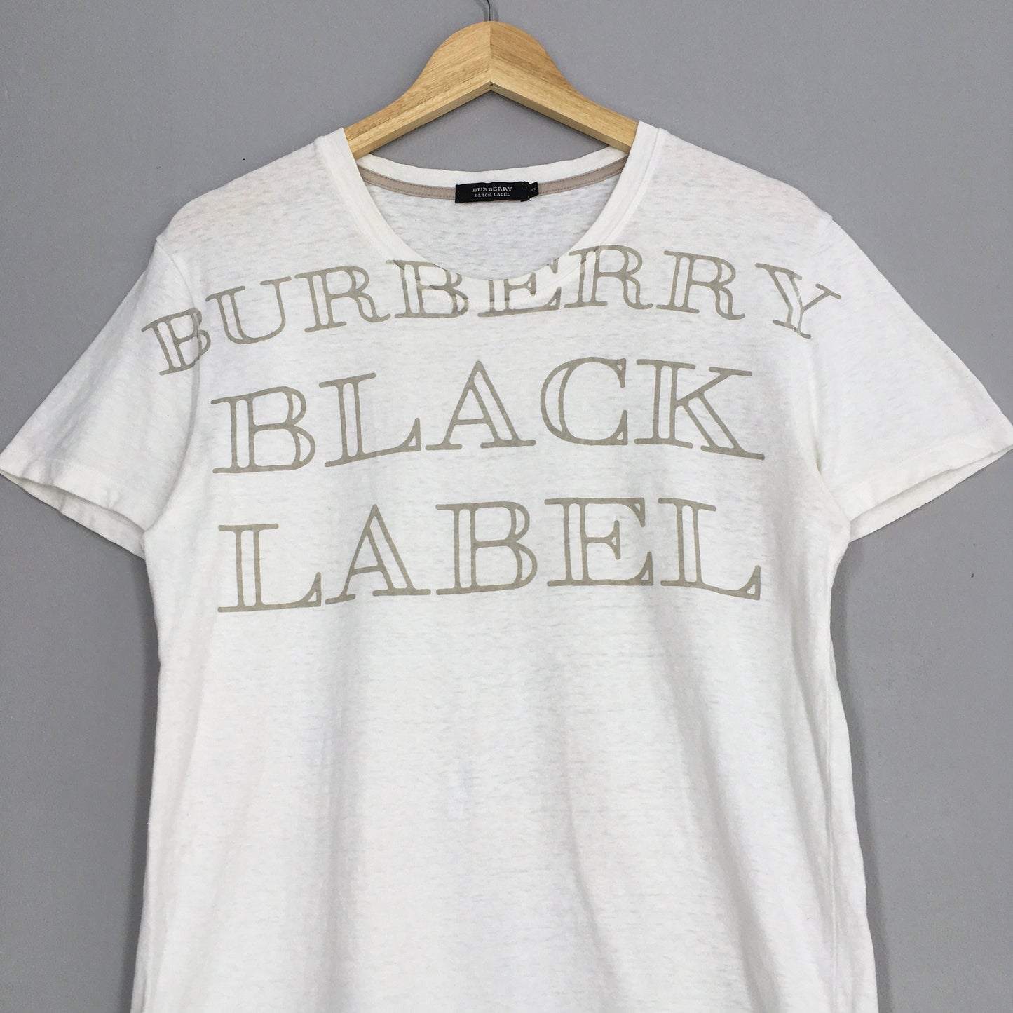 Burberrys Black Label White Tshirt Small