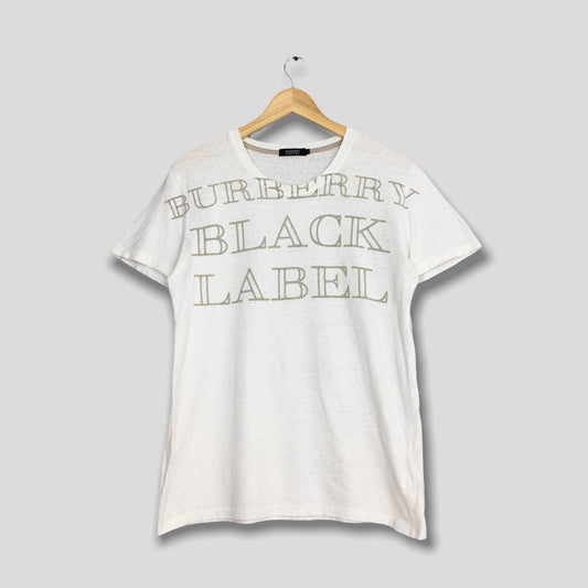 Burberrys Black Label White Tshirt Small