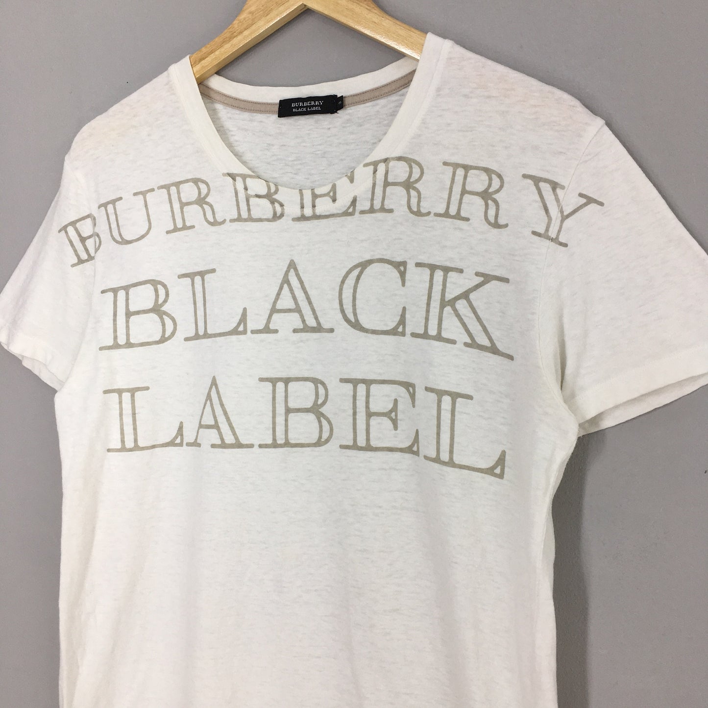 Burberrys Black Label White Tshirt Small