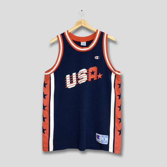 Champion Usa NBA Blue Jersey Large