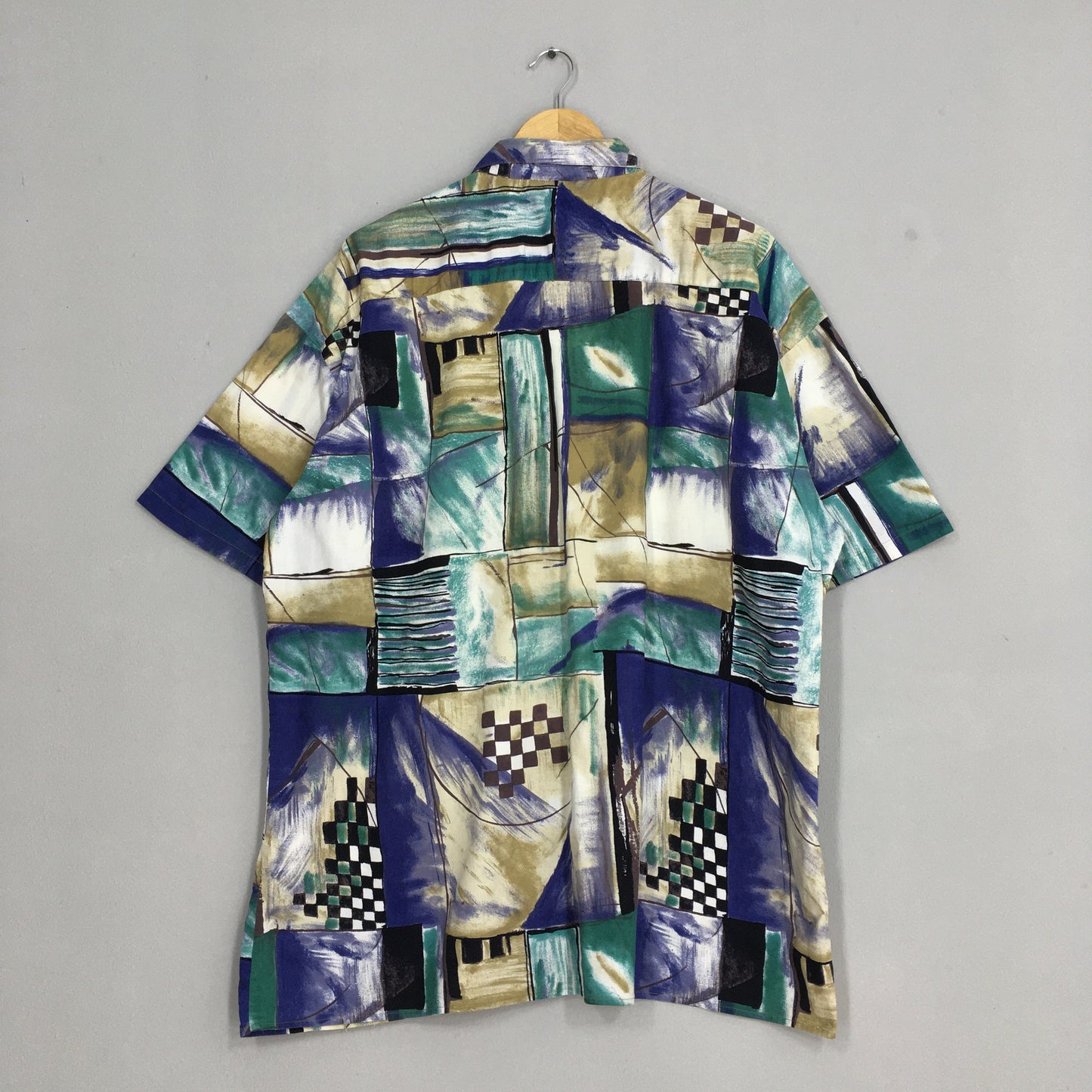 Psychedelic Hawaiian Aloha Cotton Shirt XLarge