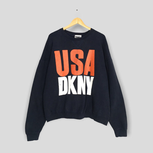 Dkny Jeans Usa Sweatshirt Black Large