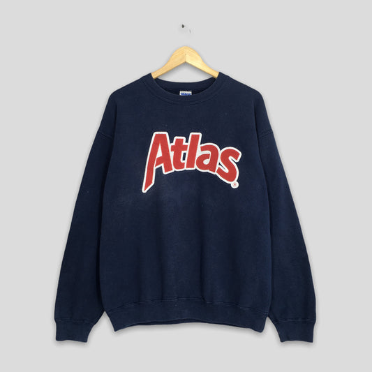 Y2K Atlas Virginia Blue Sweatshirt Medium