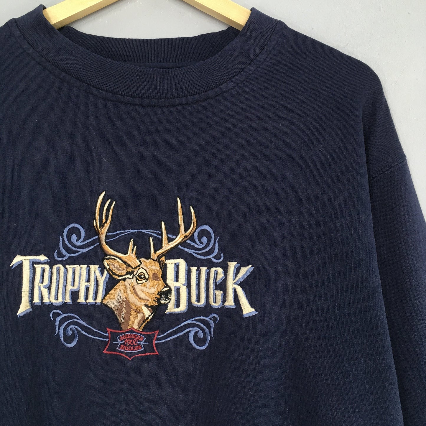 Trophy Buck Whitetail Deer Sweatshirt Large