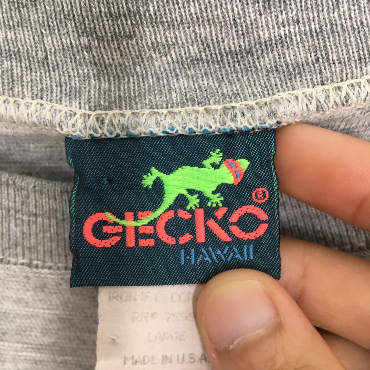 Gecko Hawaii Beach Wear Lizard Tshirt Large