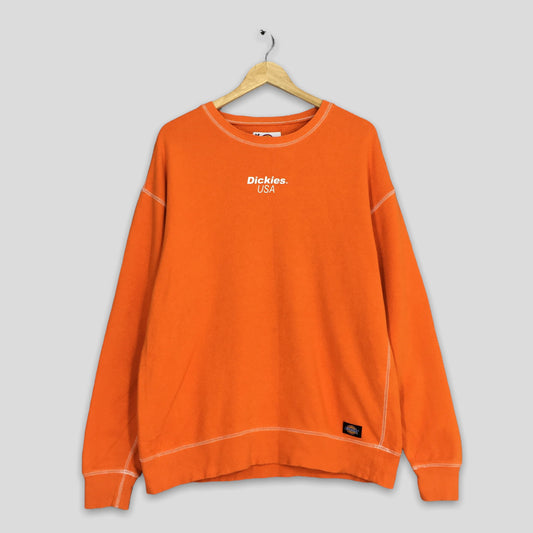 Dickies Usa Orange Sweatshirt Medium