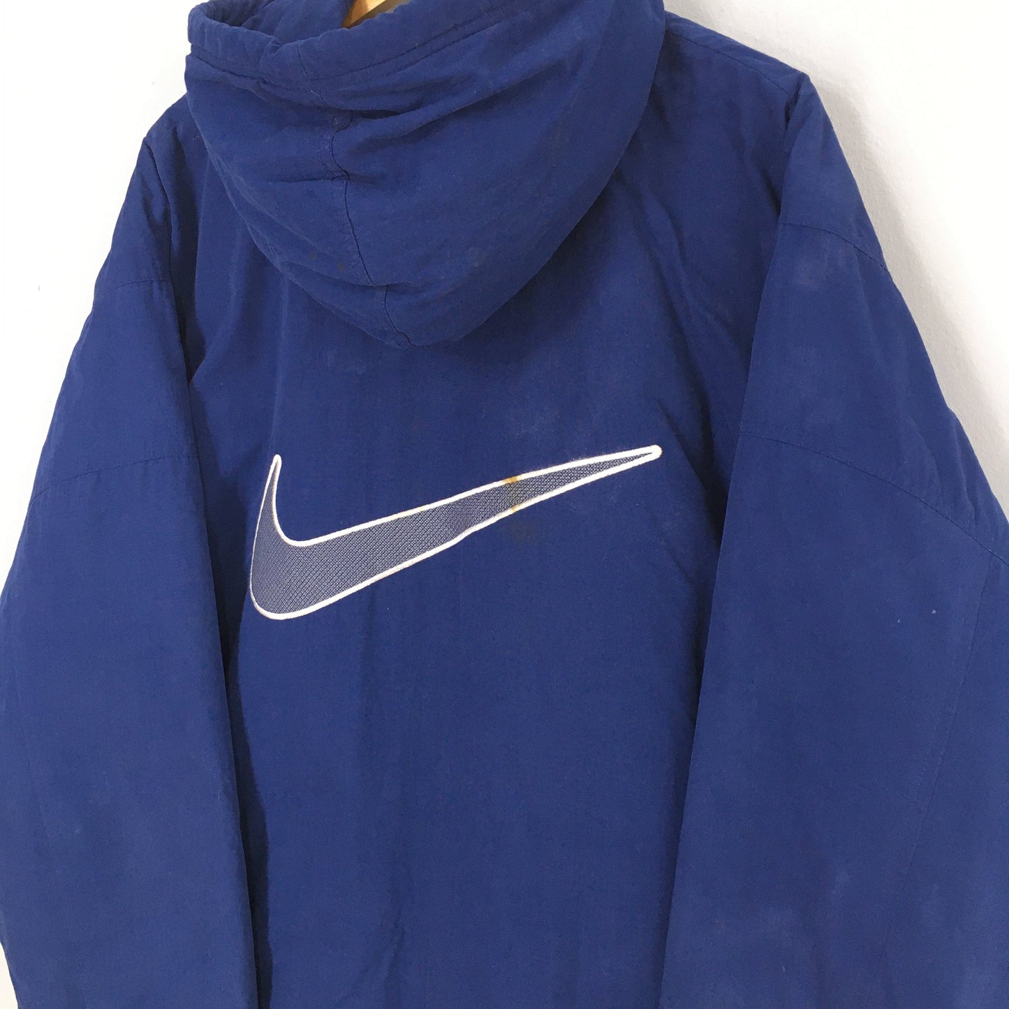 Nike Swoosh Parka Blue Hoodie Jacket XLarge