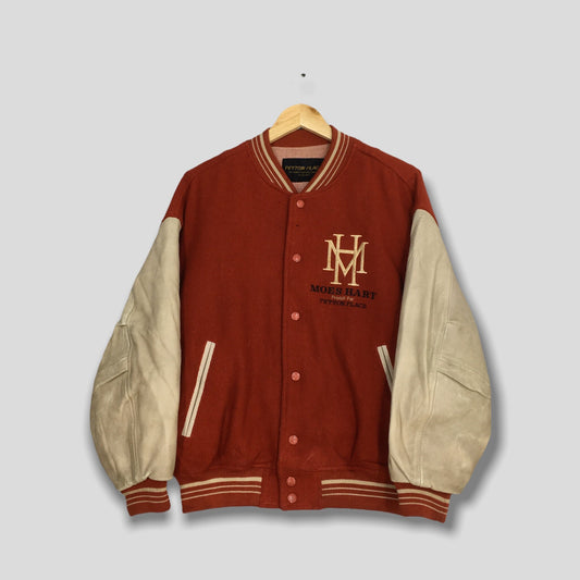 Peyton Place Moes Hart PPFM Japan Red Varsity Wool Jacket