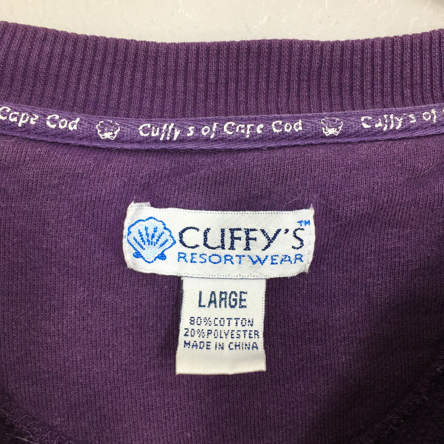 Cape Cod Massachusetts Purple Sweatshirt Large