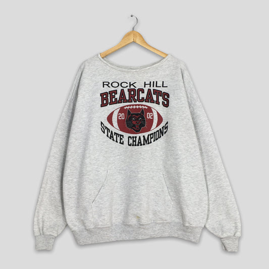 Rock Hill Bearcats Football Gray Sweatshirt XLarge