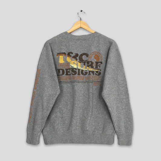 T&C Surf Designs Gray Sweatshirt Medium