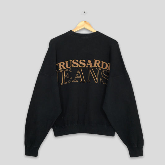 Trussardi Jeans Black Sweatshirt Large