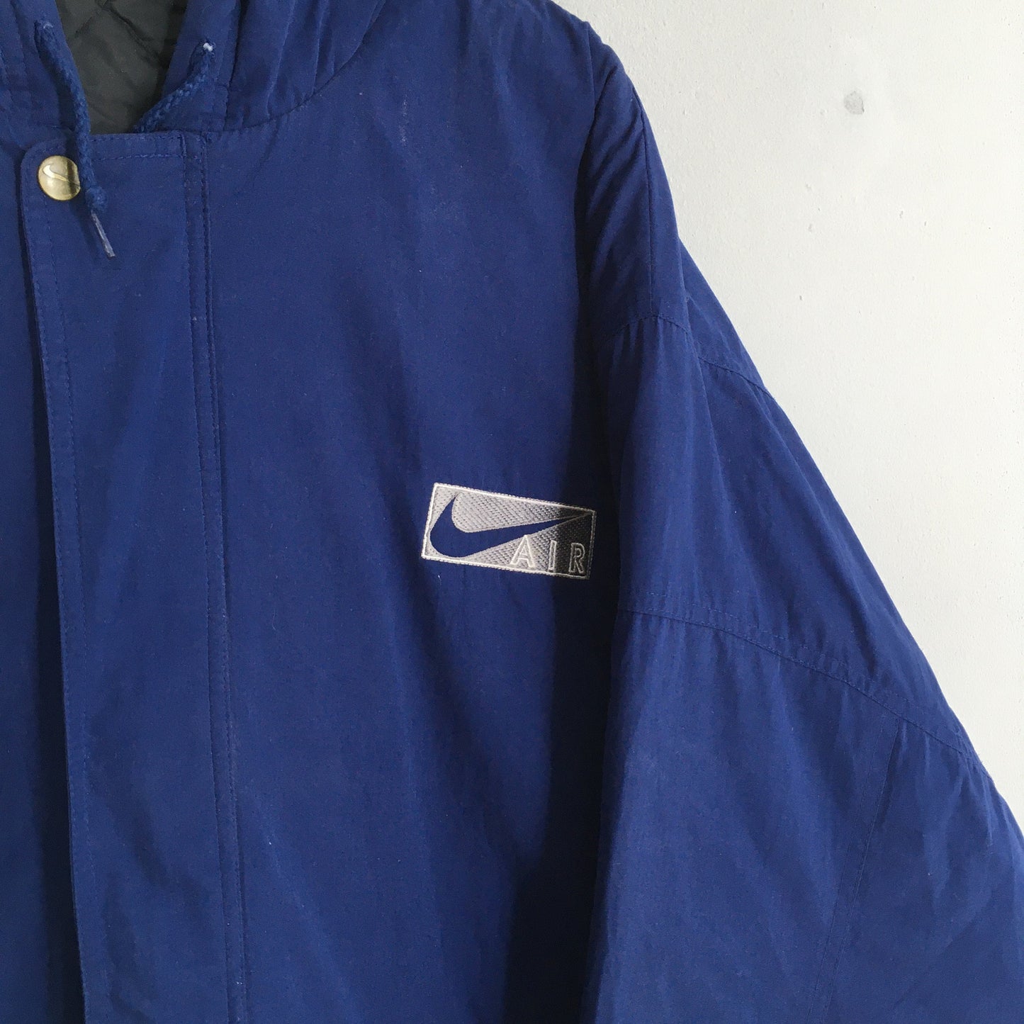 Nike Swoosh Parka Blue Hoodie Jacket XLarge