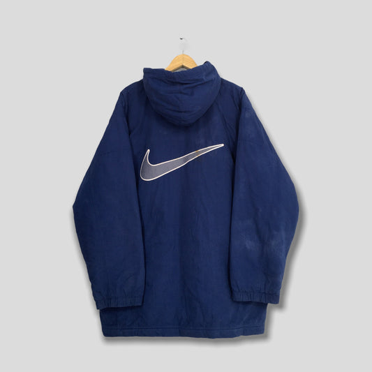 Nike Swoosh Parka Blue Hoodie Jacket XLarge