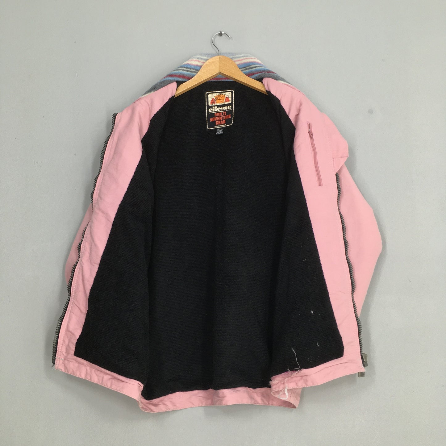 Ellesse Bomber Ski Wear Winter Pink Jacket Hoodie Small