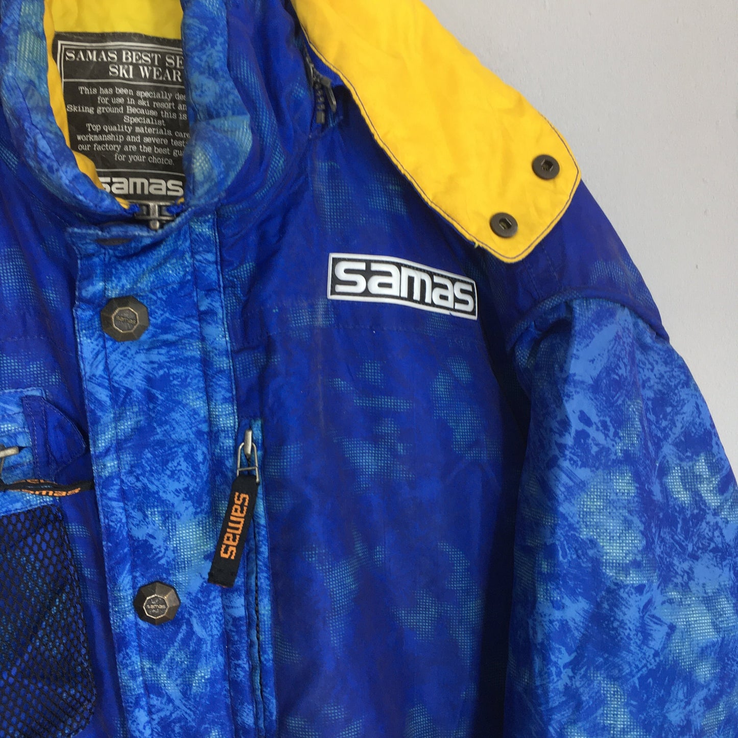 Samas Ski Wear Blue Bomber Jacket Large