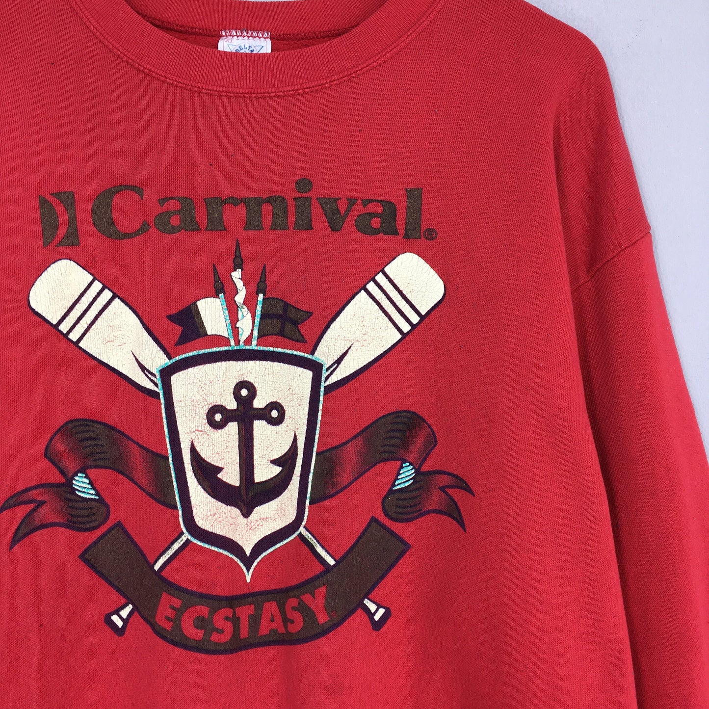 Carnival Ecstasy Cruise Ship Red Sweatshirt XLarge