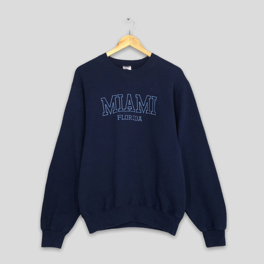 Miami Florida Blue Sweatshirt Small