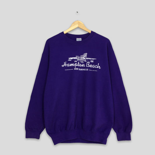 Y2K Hampton Beach New Hampshire Sweatshirt Medium