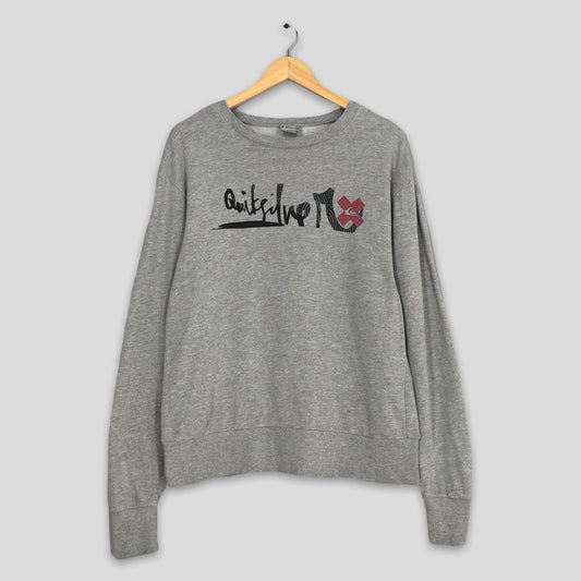 Quiksilver Surf Gray Sweatshirt Medium