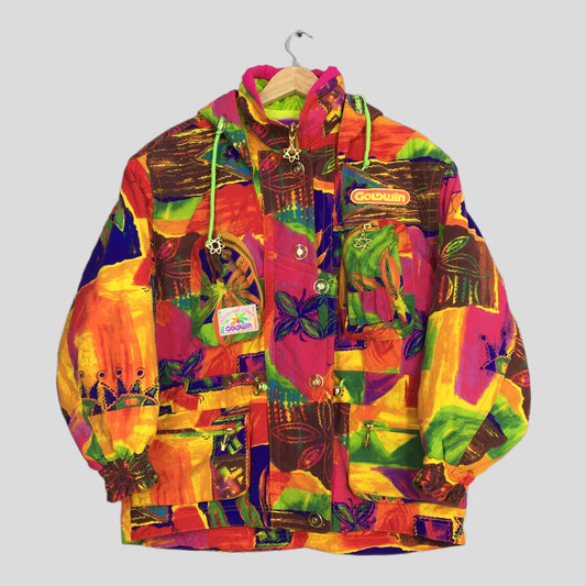 Goldwin Multicolor Pop Art Bomber Ski Wear Jacket