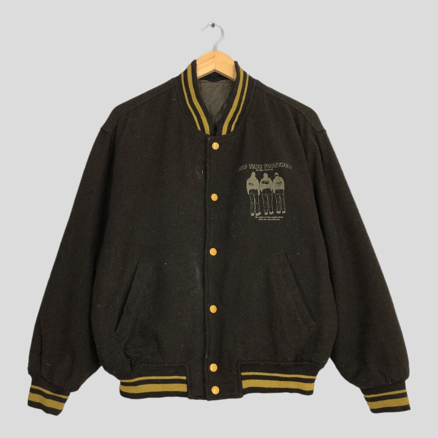 Old Time Together Stadium Varsity Wool Jacket Medium