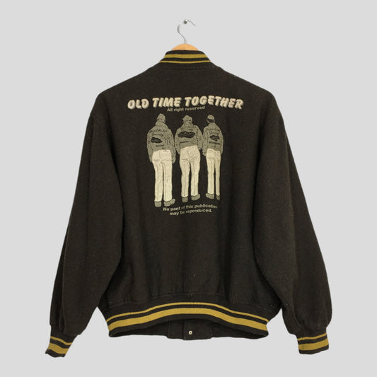 Old Time Together Stadium Varsity Wool Jacket Medium