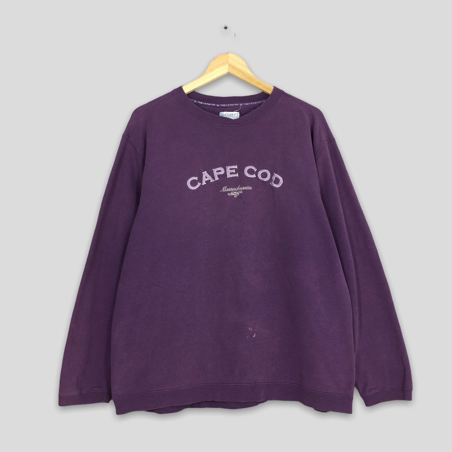 Cape Cod Massachusetts Purple Sweatshirt Large