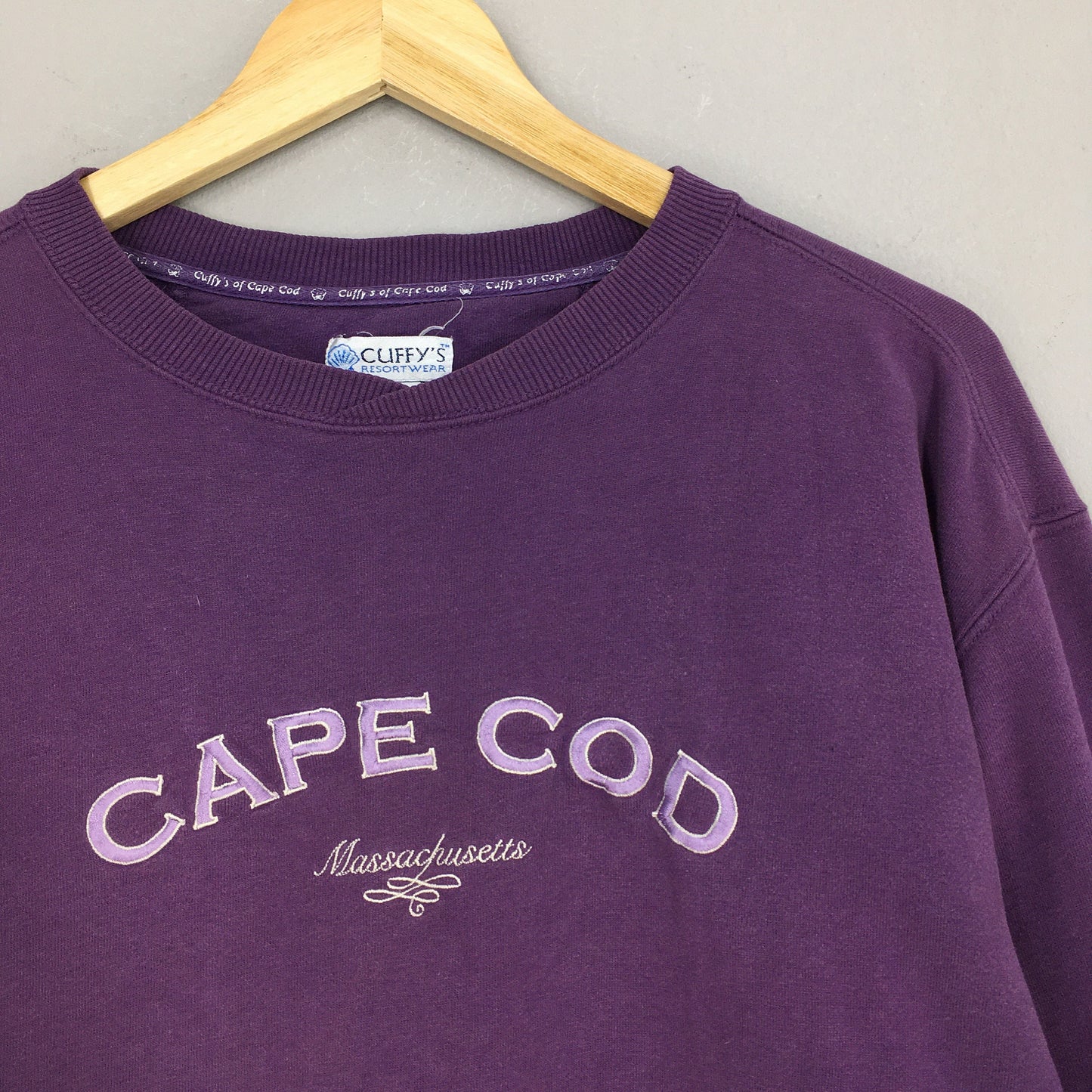 Cape Cod Massachusetts Purple Sweatshirt Large