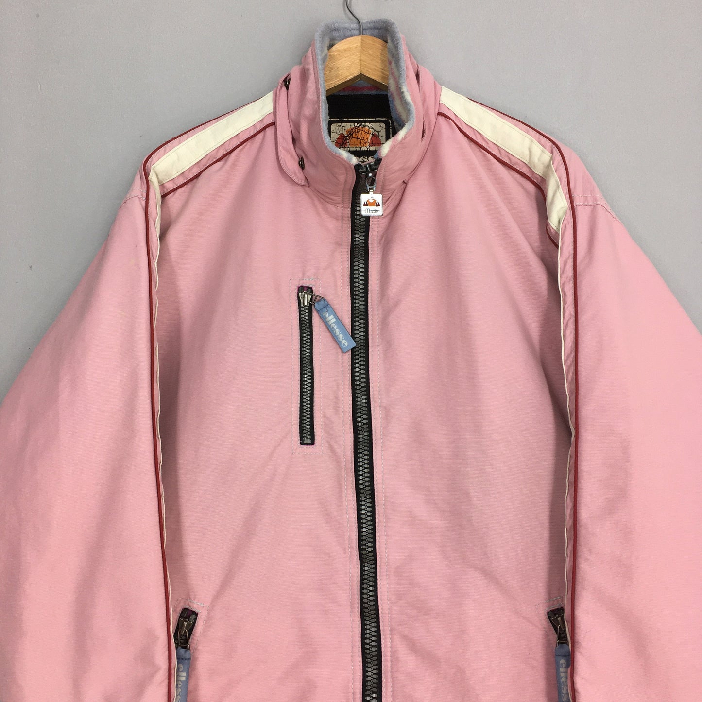 Ellesse Bomber Ski Wear Winter Pink Jacket Hoodie Small