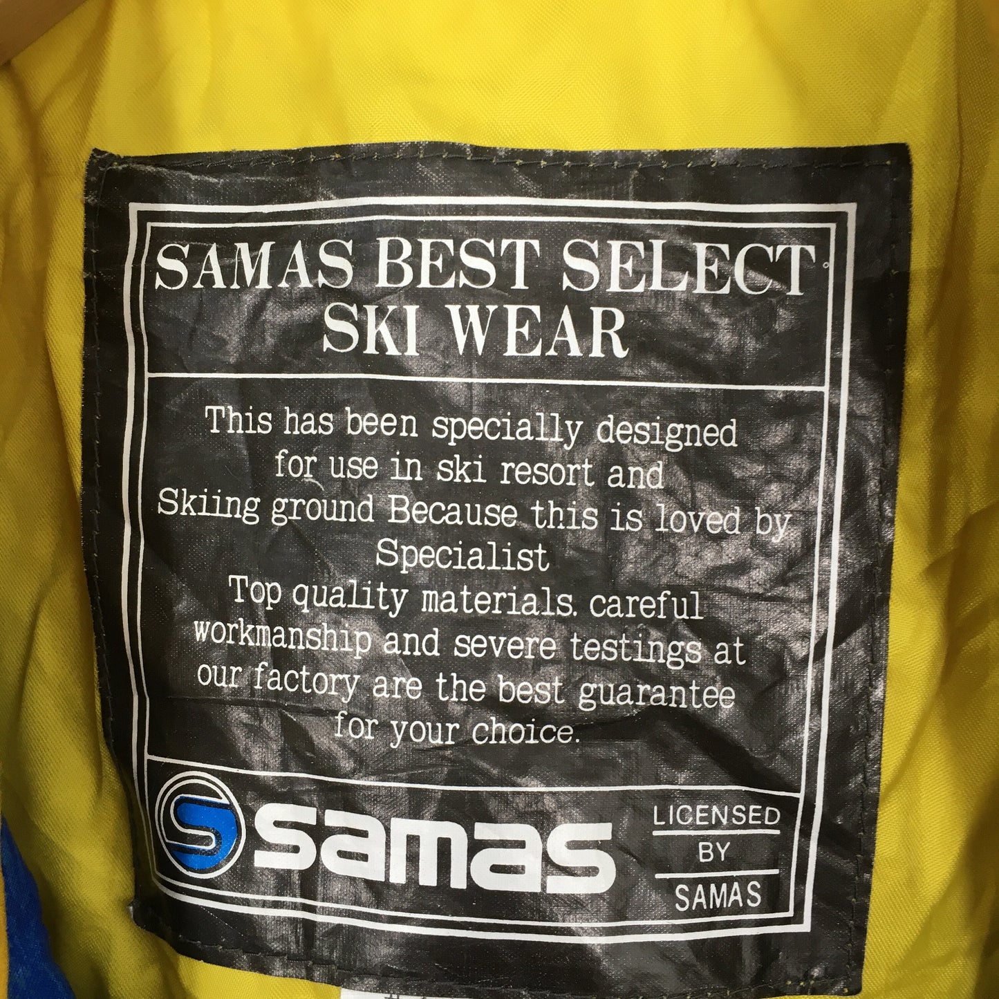 Samas Ski Wear Blue Bomber Jacket Large