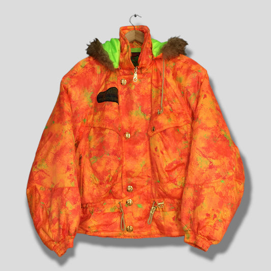 Ellesse Bomber Ski Wear Orange Jacket Large