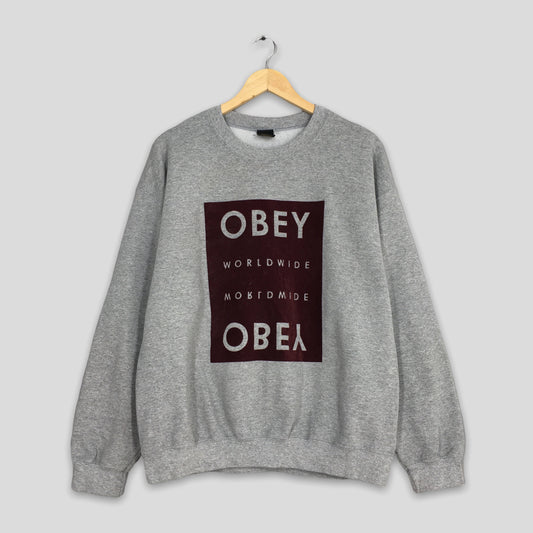 Obey Worldwide Box Logo Sweatshirt Large