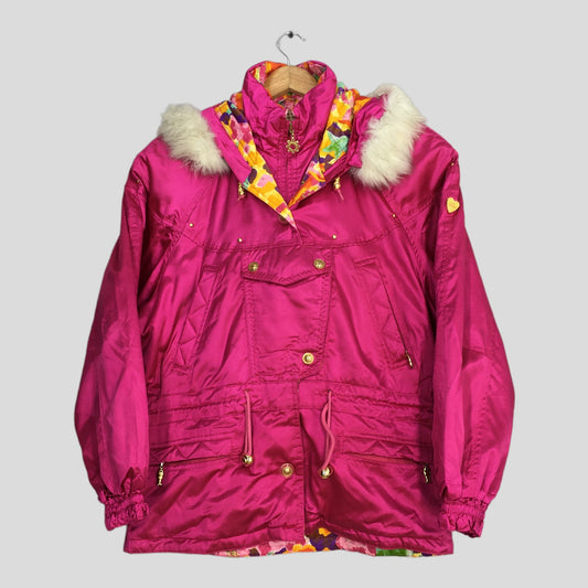 Paris Ski Wear Pink Hooded Jacket Medium