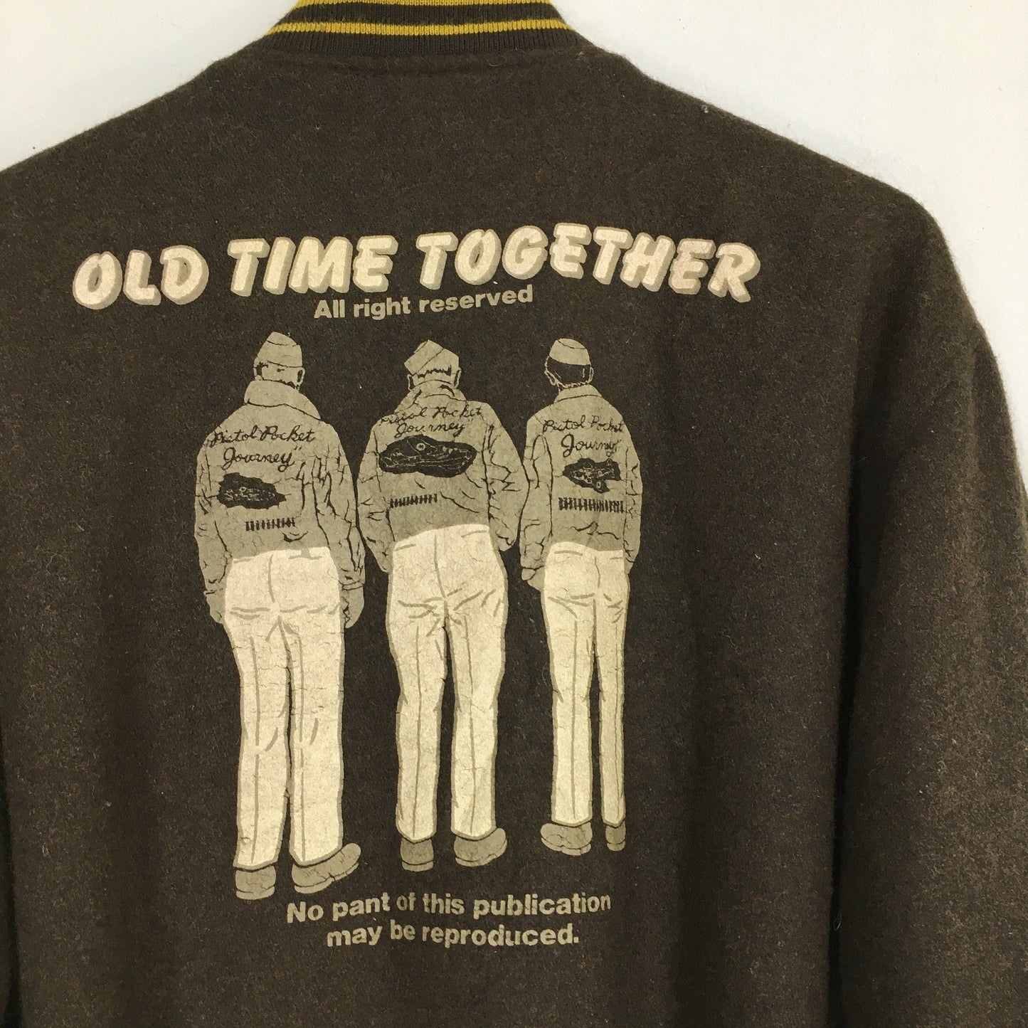 Old Time Together Stadium Varsity Wool Jacket Medium