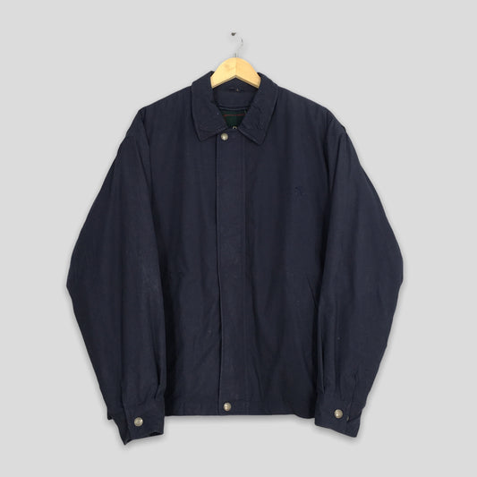 Brooks Brother Blue Plaid Checkered Harrington Jacket Large