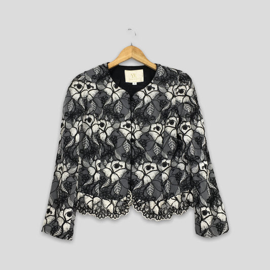 Yukiko Kimijima Beauty Floral Embroidered Women Jacket