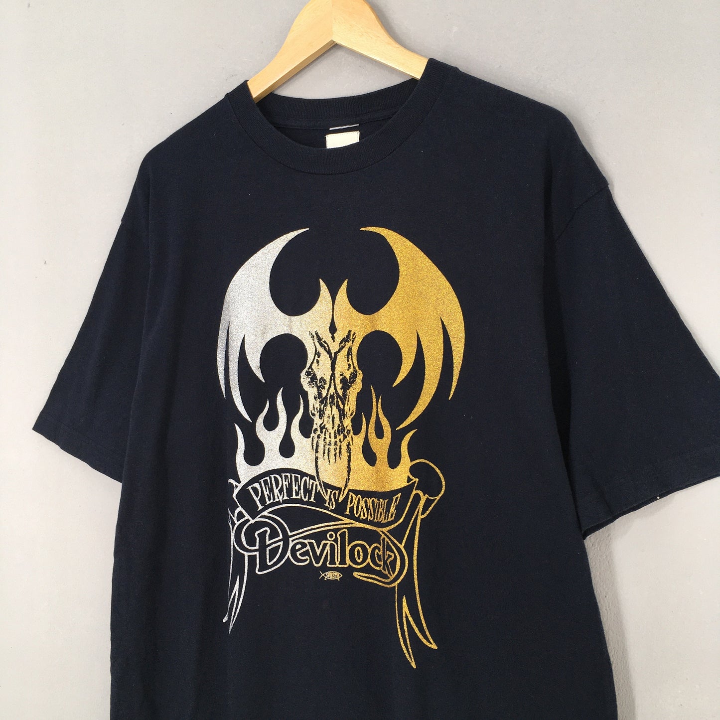 Devilock Japanese Streetwear Black Tshirt Xlarge