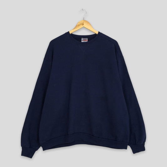 Jerzees Usa Plain Blue Sweatshirt XLarge