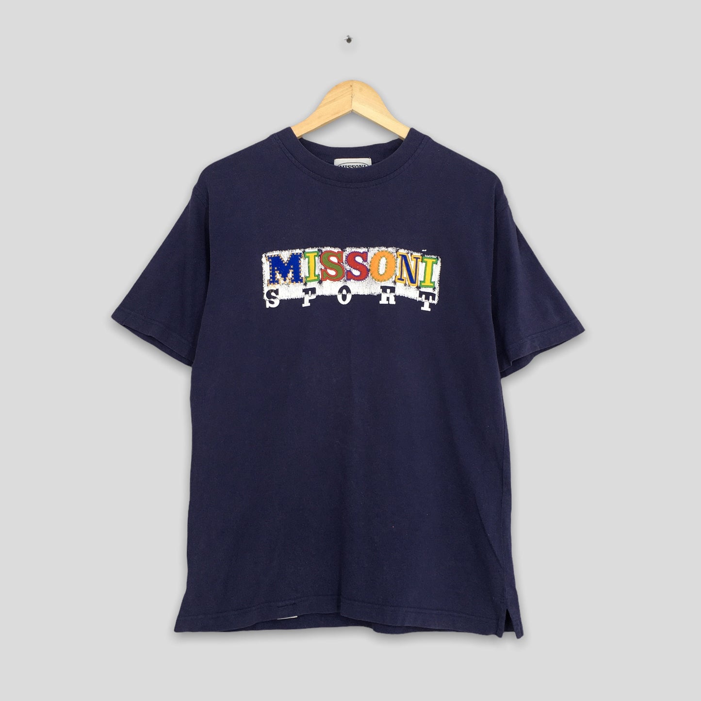 Missoni Sport Spell Out Blue Tshirt Small