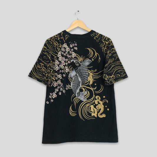 Fish Koi Japanese Sukajan Tshirt Large