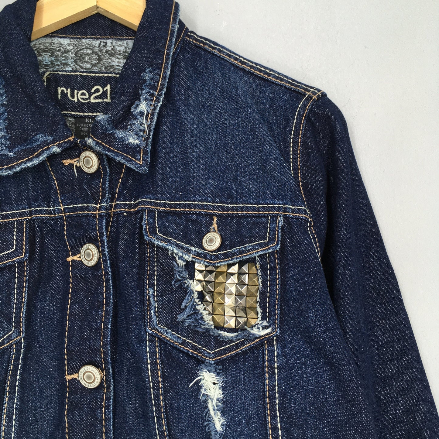 Denim Cropped Jeans Jacket Women Small