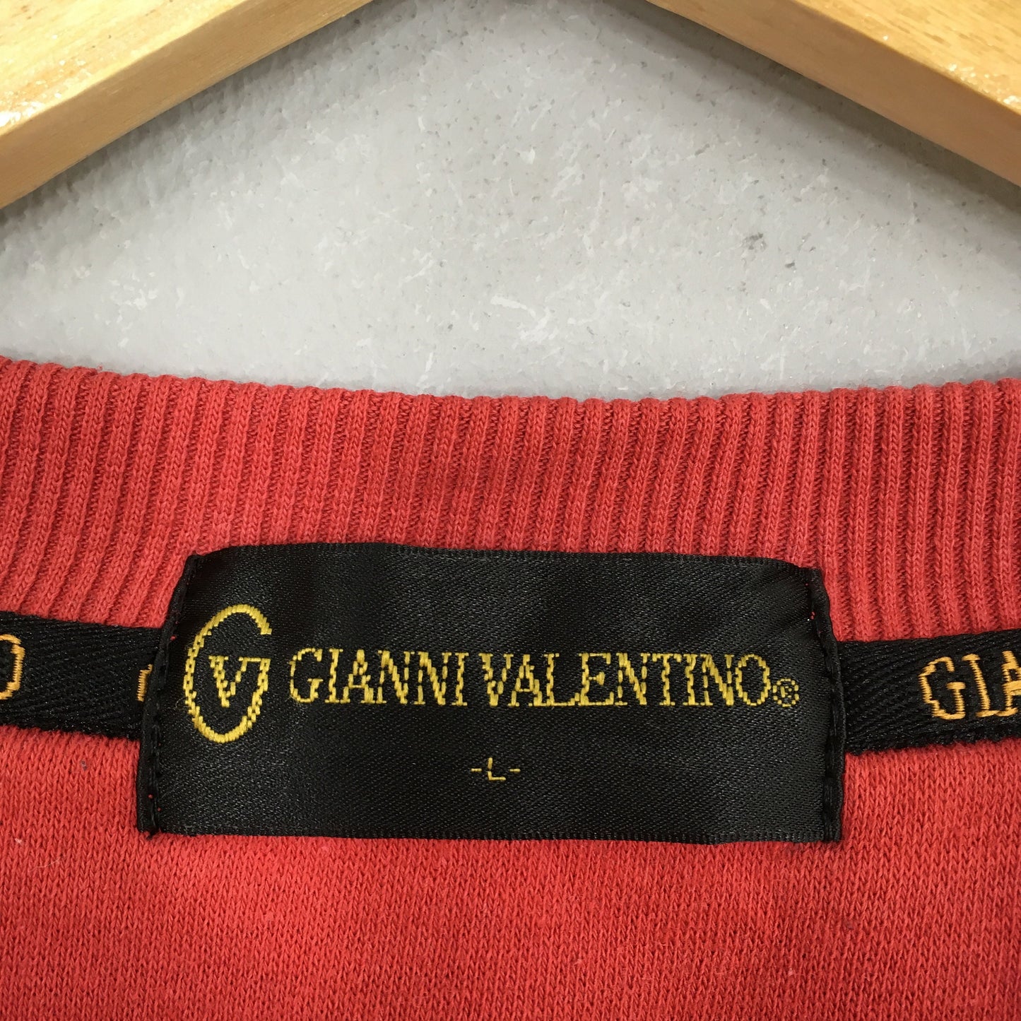 Gianni Valentino Spell Out Red Sweatshirt Large