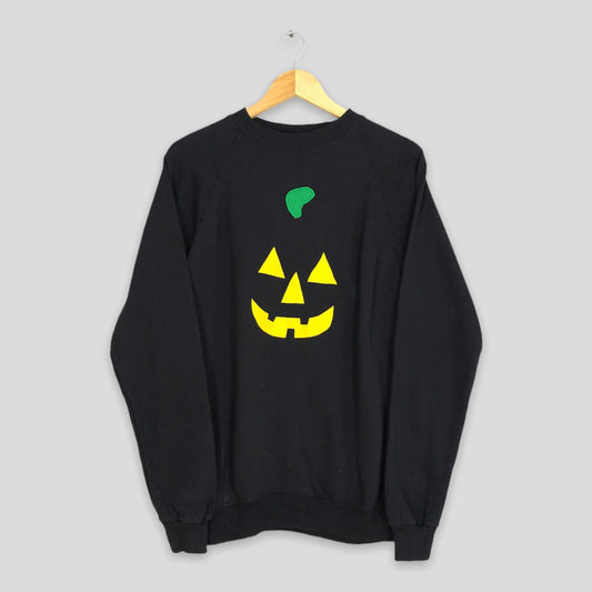 Happy Halloween Pumpkin Black Sweatshirt Large