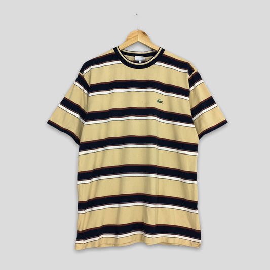 Lacoste Sportswear Multicolor Striped T Shirt Large