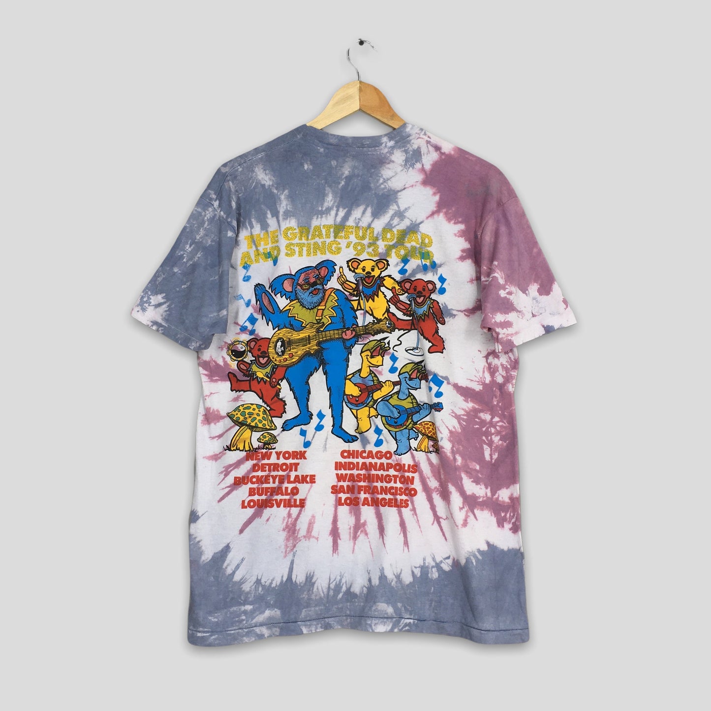 Grateful Dead American Tour Tie Dye Tshirt XLarge