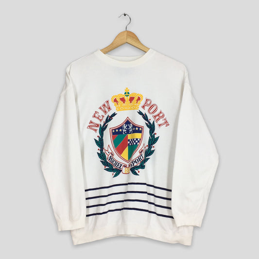 New Port Rhode Island White Sweatshirt Medium