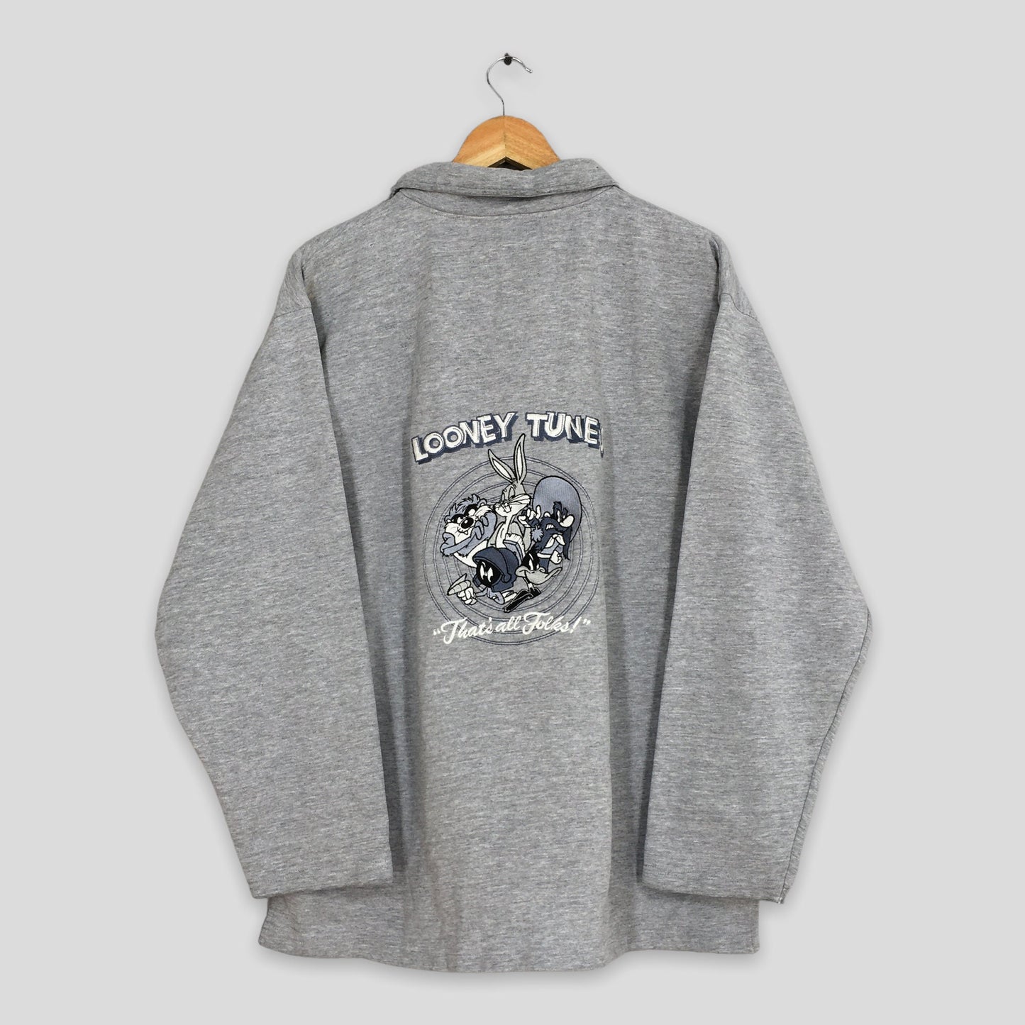 Looney Tunes Gray Sweatshirt Large